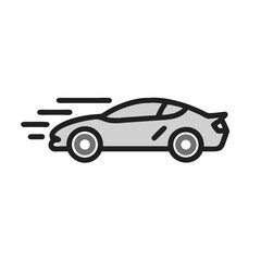 Fototapeta premium Sports Car Icon – High-Speed Vehicle and Performance Driving Symbol