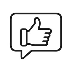 Obraz premium Thumbs Up Icon – Approval and Positive Feedback Symbol