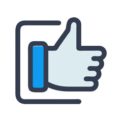 Obraz premium Thumbs Up Icon – Approval and Positive Feedback Symbol