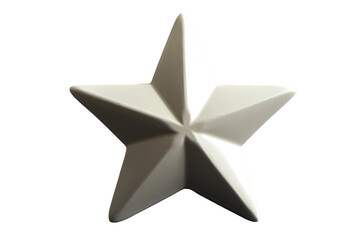 Obraz premium A star with distinct points and subtle shades of light on a transparent background