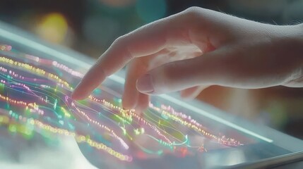 Innovative business strategy pitch high-tech boardroom digital presentation futuristic environment engaging perspective