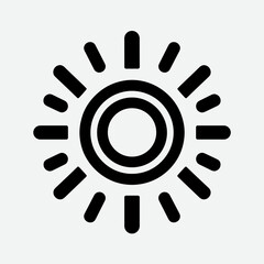 Obraz premium Weather Icon of a Sun Symbol in Minimalist Style 
