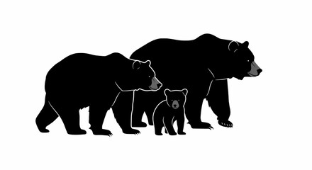 Obraz premium black silhouettes of elephants