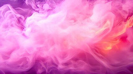 Colorful Abstract Smoke with Swirling Pink and Purple Hues Creating a Dreamy Atmosphere