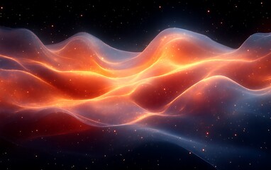 Obraz premium Abstract fiery wave energy flow.