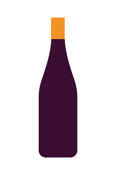 Minimal vector illustration of a wine bottle in flat style. Perfect for wine menus, bar designs, restaurant branding, alcohol packaging, social media, banner, and elegant event visuals. Isolated PNG