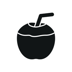 Coconut icon shows tropical fruit with hard shell and sweet flesh, perfect for drinks, snacks, and recipes.