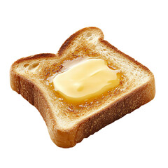 side view of toast with butter melting on top

