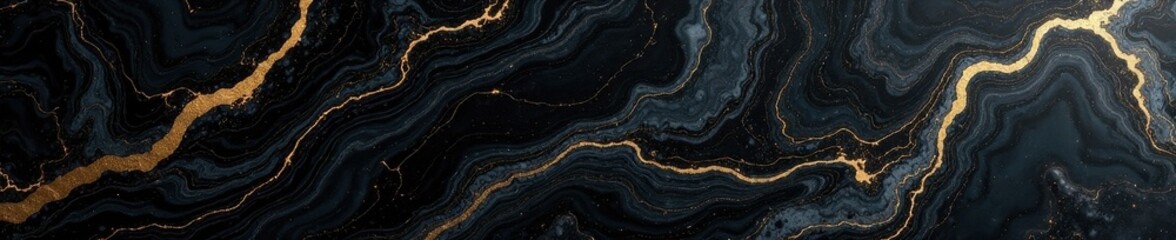 Swirling black & white marble, gold veins; elegant, luxurious backdrop , rich, black and white marble