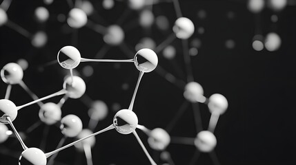 Naphthalene Molecule - 3D Ball and Stick Model with Molecular Formula C10H8 - Fumigant