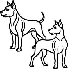 Dog silhouette vector designs 28