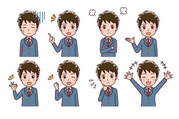 制服の学生のイラスト