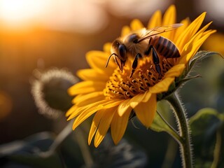 Sunflower and the Bee