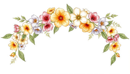 bouquet of flowers on a white background