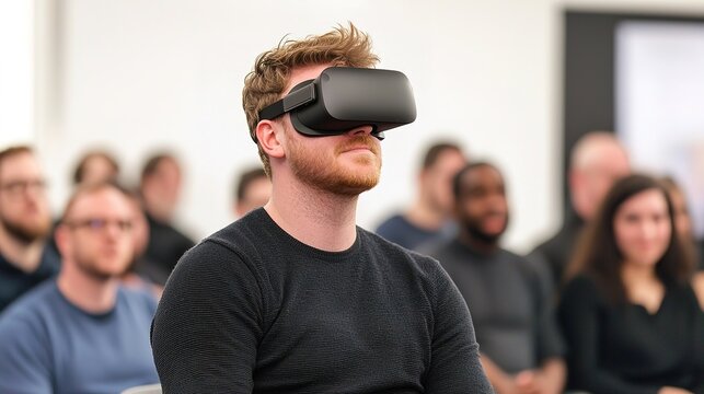 Innovative vr technology experience conference room event professional environment attendee perspective virtual reality insights