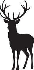 deer silhouette vector on a white background