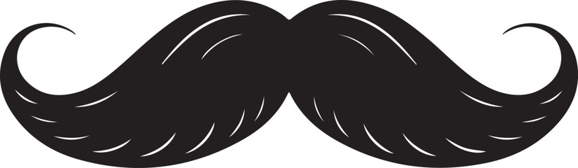 Black mustache silhouette vector design
