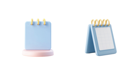 Collection of miniature pastel calendars 