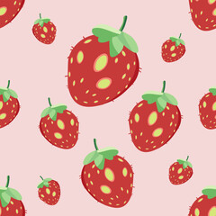 seamless pattern with strawberries