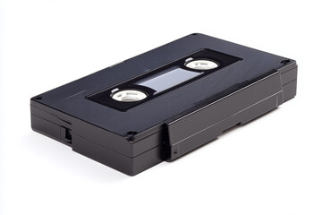 Vintage video cassette tape on a simple background showcasing nostalgic media storage options from the past