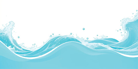 Stunning Abstract Ocean Wave Pattern in Soft Blue and Green Watercolor Shades, Ideal for Use as a Background in Coastal, Sea-Inspired, and Ocean-Themed Graphic Designs.
