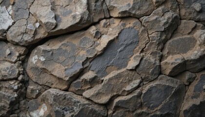 Abstract Rock Texture with Cracks and Shadow Details.