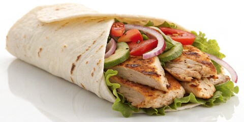 Grilled Chicken Wrap with Fresh Vegetables A Healthy and Delicious Meal