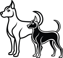 Dog silhouette vector designs 33