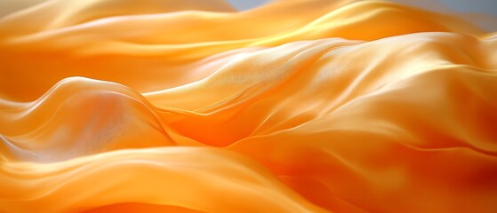 Obraz premium Abstract orange silk fabric folds.