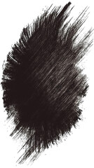 Obraz premium Abstract Grunge Brushstroke Textured Black Ink Isolated On White Background