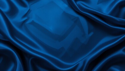 Obraz premium Deep Blue Fabric Texture with Draping and Folds Abstract Background