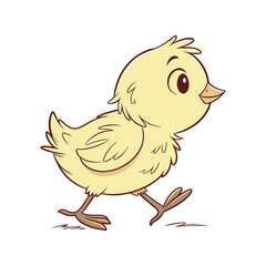 Fototapeta premium Vector illustration of a cute chick