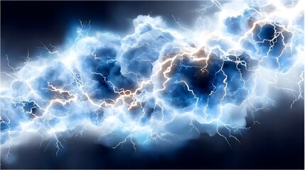 blue color electricity lightning