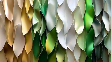 Abstract metallic leaf pattern background.