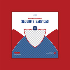Security services Square banner social media post