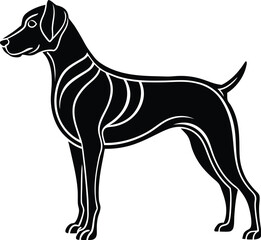 Dog silhouette vector designs 36