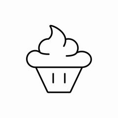 sweet cupcake dessert icon vector sign