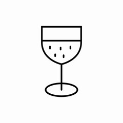 wine glass drink icon vector sign