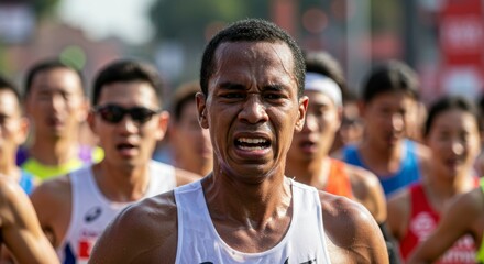 Marathon runner exertion