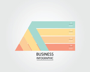 Business Infographic modern design template for banners and infographics for 4 triangle step