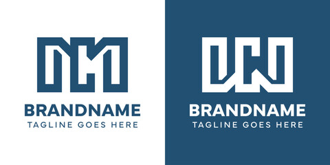 Letters MC and WC Monogram Logo, suitable for any brand with MC CM WC CW initials