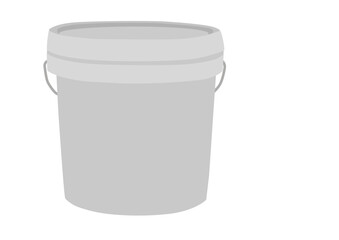 white plastic paint container