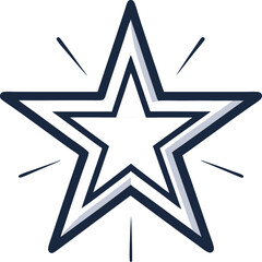 blue star on white background