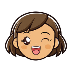 Obraz premium Cute & Beautiful Girl Face