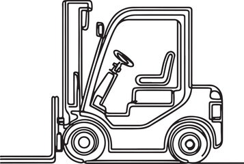 Industrial Forklift Vector Illustration