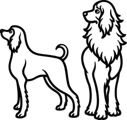 Dog silhouette vector designs 39