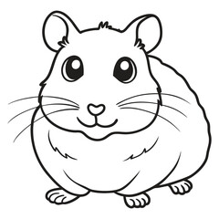 Simple illustration of a cute hamster.
