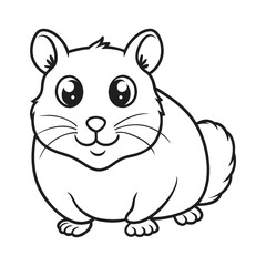 Fototapeta premium Simple illustration of a cute hamster.