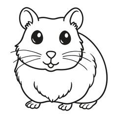 Simple illustration of a cute hamster.