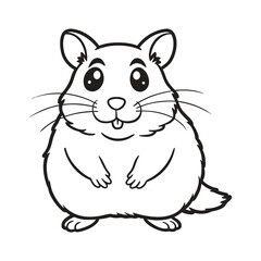 Simple illustration of a cute hamster.